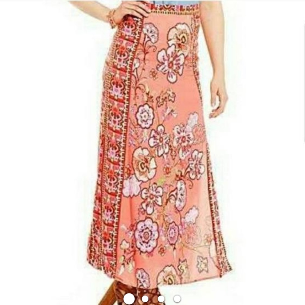 Pink maxi skirt